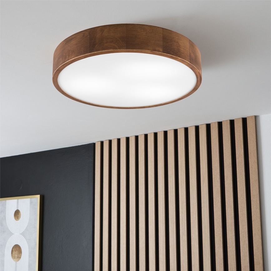 Brilagi - Стельовий LED світильник CARVALHO 3xE27/60W/230V дуб вишня діаметр 47 см