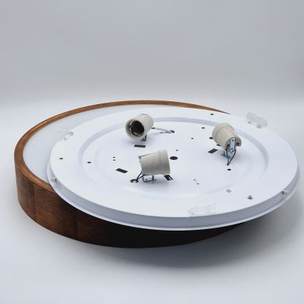 Brilagi - Стельовий LED світильник CARVALHO 3xE27/60W/230V дуб вишня діаметр 47 см