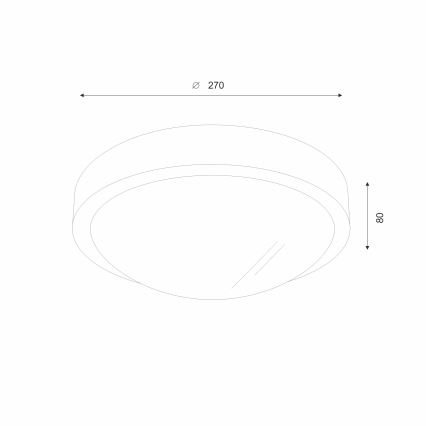 Brilagi - Стельовий LED світильник CARVALHO SLIM 1xE27/60W/230V дуб діаметр 27 см