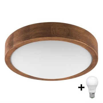 Brilagi - Стельовий LED світильник CARVALHO SLIM 1xE27/60W/230V дуб вишня діаметр 27 см