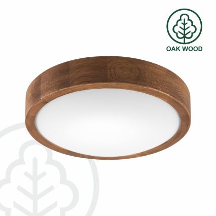 Brilagi - Стельовий LED світильник CARVALHO SLIM 1xE27/60W/230V дуб вишня діаметр 27 см