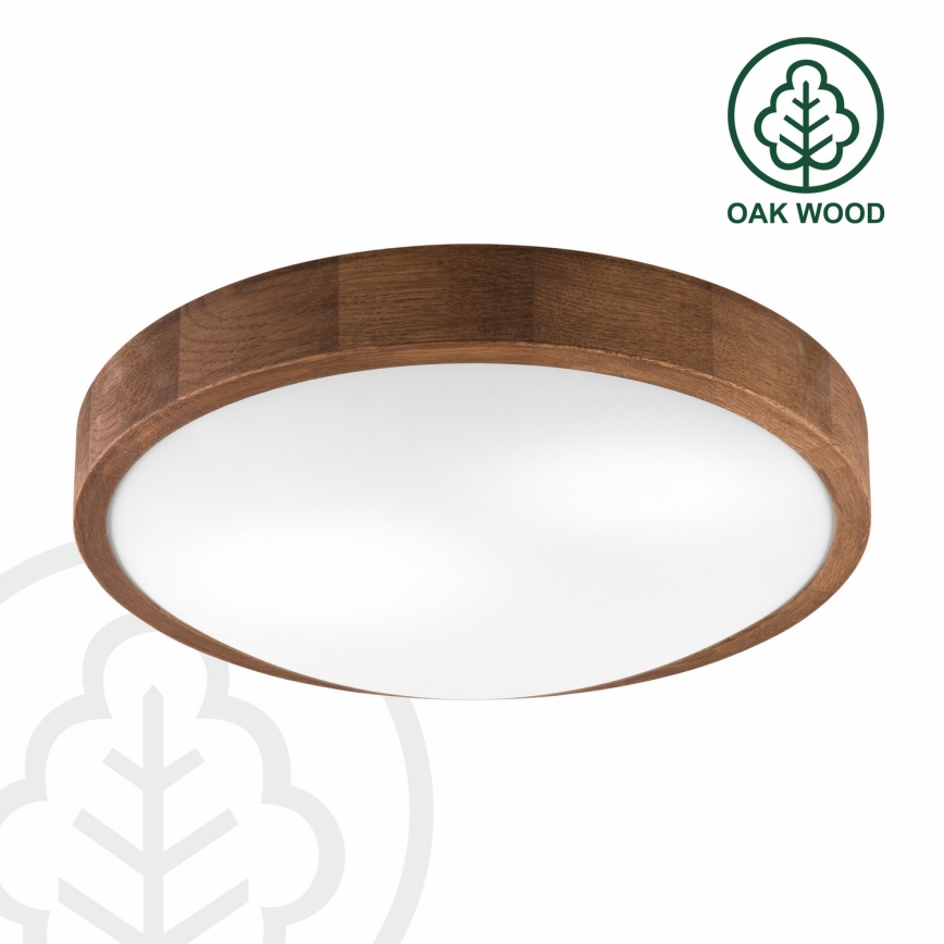 Brilagi - Стельовий LED світильник CARVALHO SLIM 2xE27/60W/230V дуб вишня діаметр 37 см