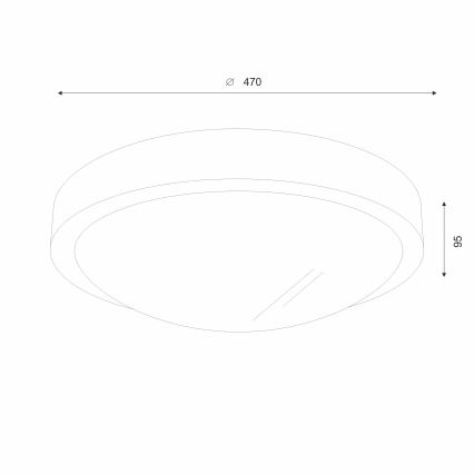 Brilagi - Стельовий LED світильник CARVALHO SLIM 3xE27/60W/230V дуб вишня діаметр 47 см