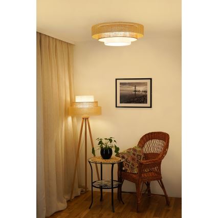 Brilagi - Стельовий LED світильник CEDAR LUNETA LED/26W/230V бежевий/коричневий/кремовий