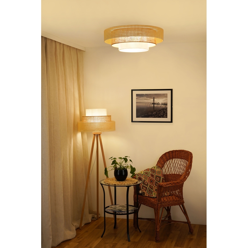 Brilagi - Стельовий LED світильник CEDAR LUNETA LED/26W/230V бежевий/коричневий/кремовий