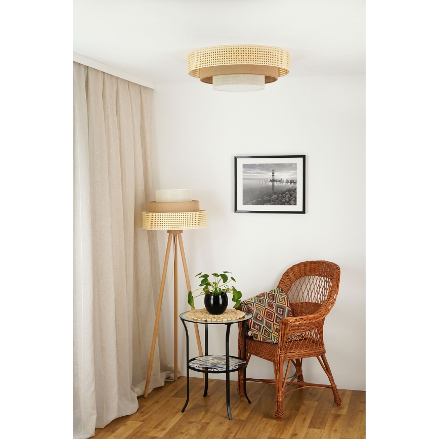Brilagi - Стельовий LED світильник CEDAR LUNETA LED/26W/230V бежевий/коричневий/кремовий