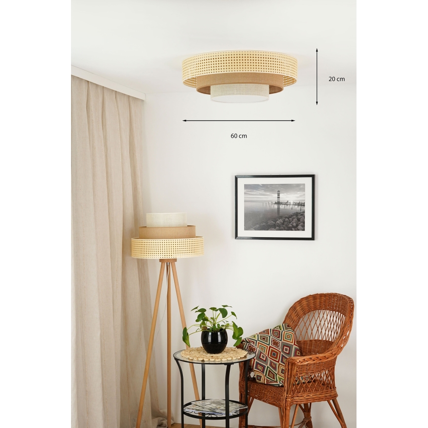 Brilagi - Стельовий LED світильник CEDAR LUNETA LED/26W/230V бежевий/коричневий/кремовий