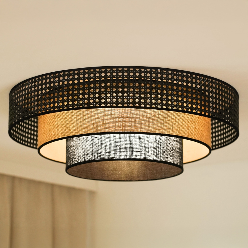 Brilagi - Стельовий LED світильник DAKOTA LUNETA LED/12W/230V діаметр 60 см 3000K/4000K/6400K чорний/бежевий