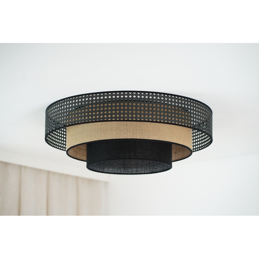 Brilagi - Стельовий LED світильник DAKOTA LUNETA LED/12W/230V діаметр 60 см 3000K/4000K/6400K чорний/бежевий