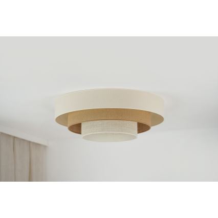 Brilagi - Стельовий LED світильник DENVER LUNETA LED/12W/230V діаметр 60 см 3000K/4000K/6400K бежевий/кремовий