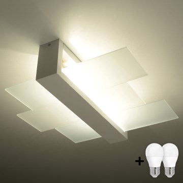 Brilagi -  Стельовий LED світильник HERA 2xE27/7,5W/230V білий