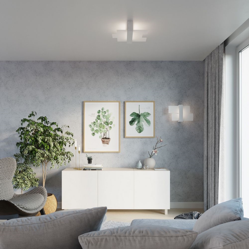 Brilagi -  Стельовий LED світильник HERA 2xE27/7,5W/230V білий