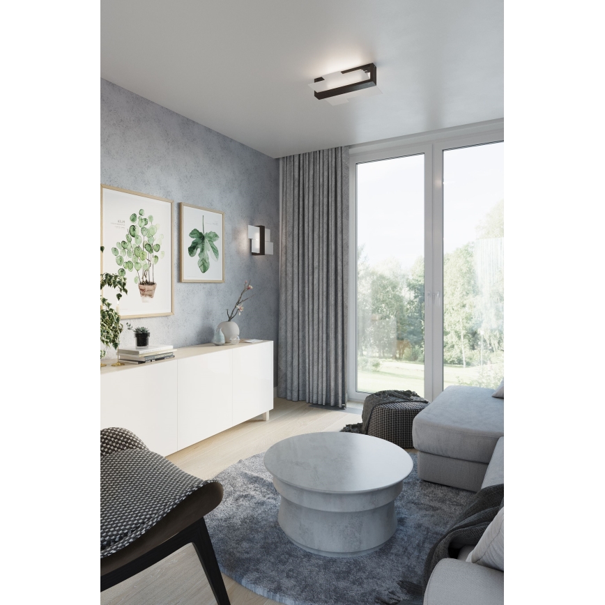 Brilagi -  Стельовий LED світильник HERA 2xE27/7,5W/230V венге