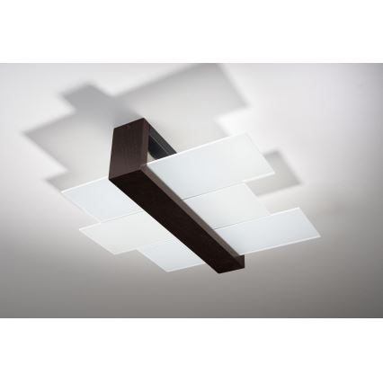 Brilagi -  Стельовий LED світильник HERA 2xE27/7,5W/230V венге