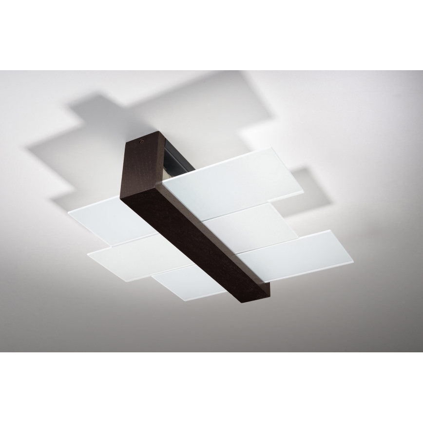 Brilagi -  Стельовий LED світильник HERA 2xE27/7,5W/230V венге