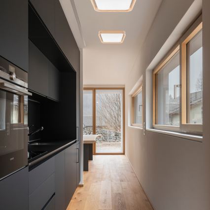 Brilagi - Світлодіодний стельовий світильник з регулюванням яскравості MANAROLA CUBIC LED/24W/230V 3000-6500K сосна + пульт дистанційного керування