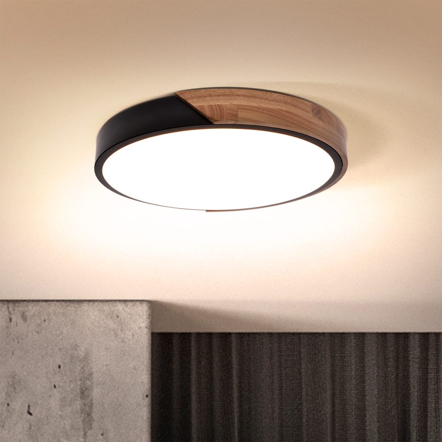 Brilagi - Стельовий LED світильник PILANA LED/24W/230V дуб діаметр 30 см