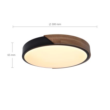Brilagi - Стельовий LED світильник PILANA LED/24W/230V дуб діаметр 30 см