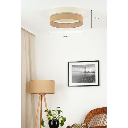Brilagi - Стельовий LED світильник ROYAL YUTE LED/24W/230V діаметр 45 см бежевий/кремовий