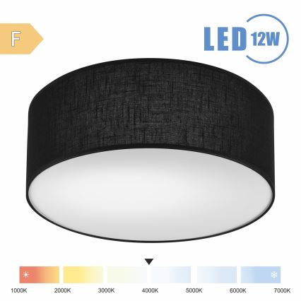 Brilagi - Стельовий LED світильник SIRIJA LED/12W/230V діаметр 35 см чорний