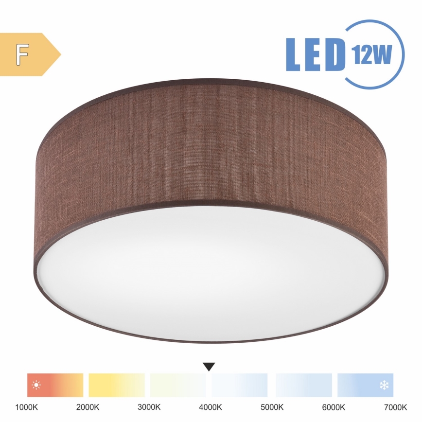 Brilagi - Стельовий LED світильник SIRIJA LED/12W/230V діаметр 35 см коричневий