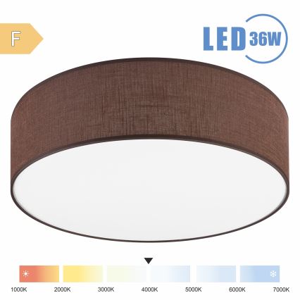 Brilagi - Стельовий LED світильник SIRIJA LED/36W/230V діаметр 45 см коричневий