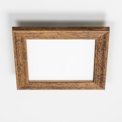 Brilagi - Стельовий LED світильник SLIMFRAME WOOD LED/25W/230V 34x34 см коричневий