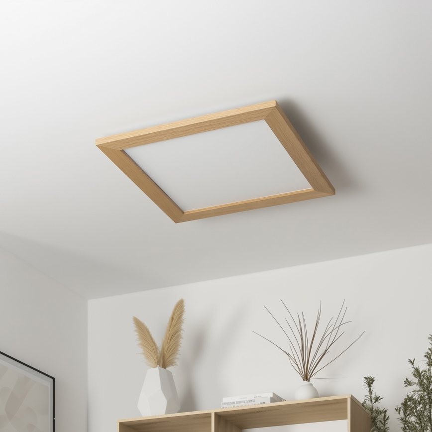 Brilagi - Стельовий LED світильник SLIMFRAME WOOD LED/36W/230V 49,5x49,5 см коричневий