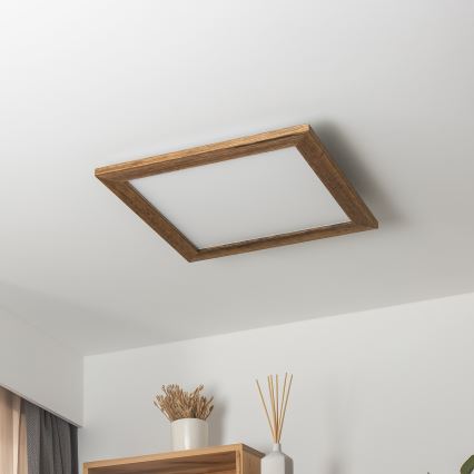 Brilagi - Стельовий LED світильник SLIMFRAME WOOD LED/36W/230V 49,5x49,5 см коричневий