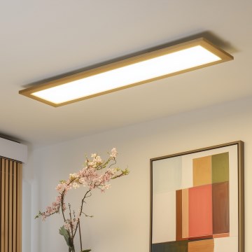 Brilagi - Стельовий LED світильник SLIMFRAME WOOD LED/58W/230V 124x34 см коричневий