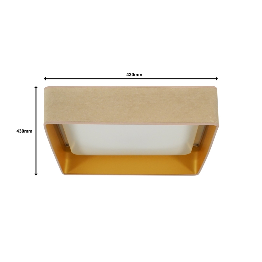 Brilagi - Стельовий LED світильник VELVET SQUARE LED/24W/230V бежевий