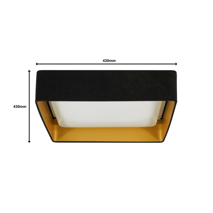 Brilagi - Стельовий LED світильник VELVET SQUARE LED/24W/230V чорний