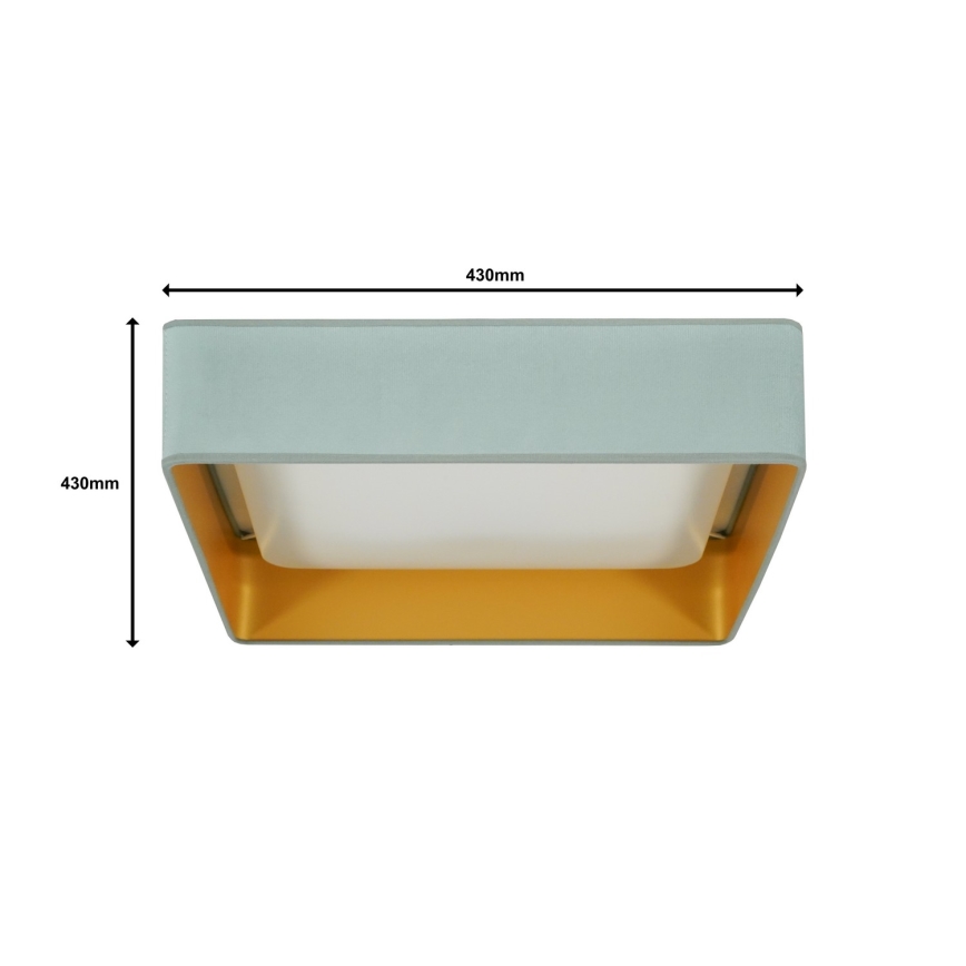 Brilagi - Стельовий LED світильник VELVET SQUARE LED/24W/230V м'ятний