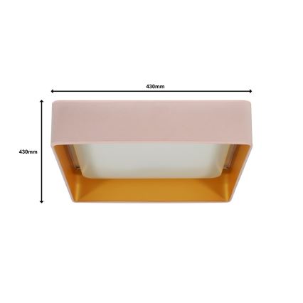 Brilagi - Стельовий LED світильник VELVET SQUARE LED/24W/230V рожевий