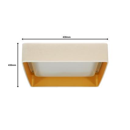 Brilagi - Стельовий LED світильник VELVET SQUARE LED/24W/230V кремовий