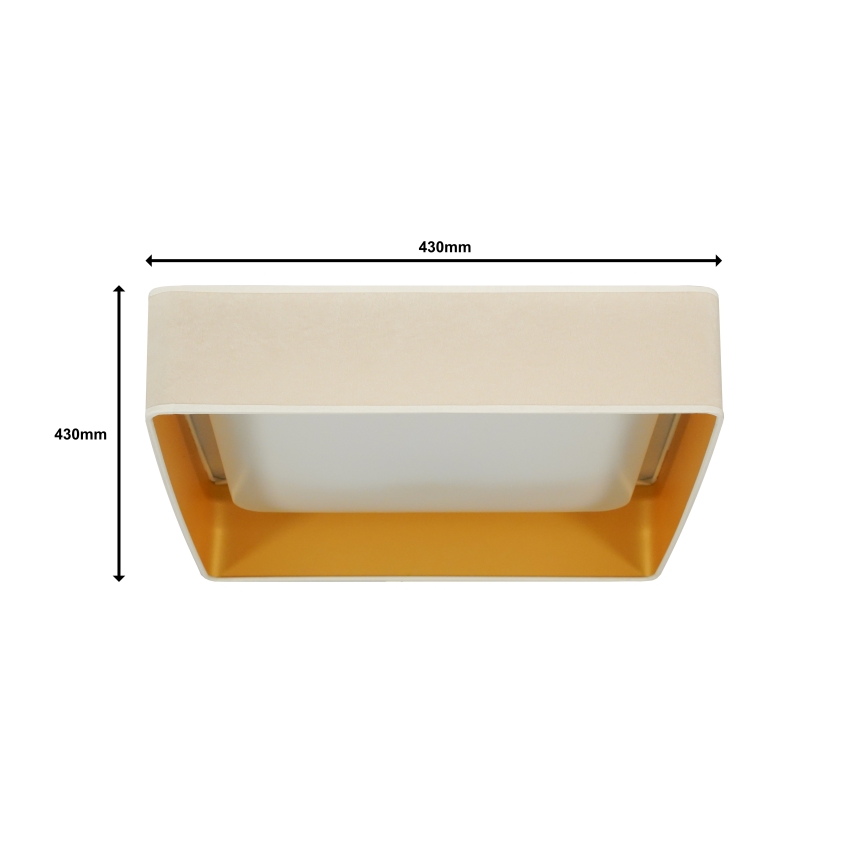 Brilagi - Стельовий LED світильник VELVET SQUARE LED/24W/230V кремовий