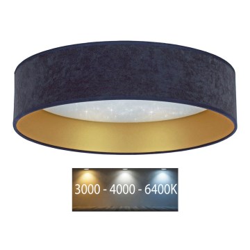 Brilagi - Стельовий LED світильник VELVET STAR LED/36W/230V ⌀ 55 см 3000K/4000K/6400K синій/золотий