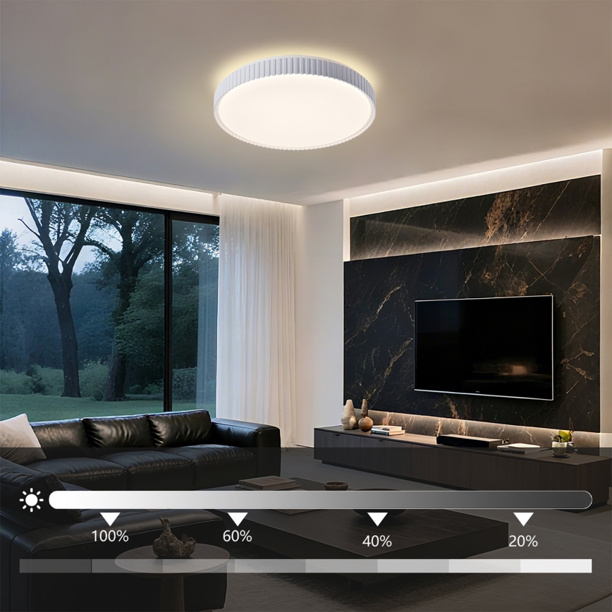 Brilagi - LED-стельовий світильник з регульованою яскравістю CORVO LED/72W/230V 3000-6000K білий, діаметр 50 см + пульт дистанційного керування