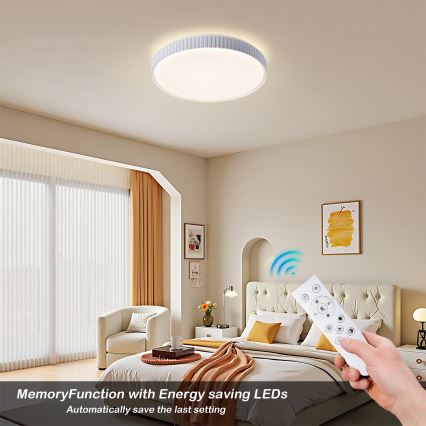 Brilagi - LED-стельовий світильник з регульованою яскравістю CORVO LED/72W/230V 3000-6000K білий, діаметр 50 см + пульт дистанційного керування