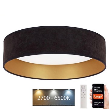 Brilagi - Стельовий LED світильник з регулюванням яскравості VELVET SMART LED/24W/230V ⌀ 45 см 2700-6500K Wi-Fi Tuya чорний/золотий + дистанційне керування