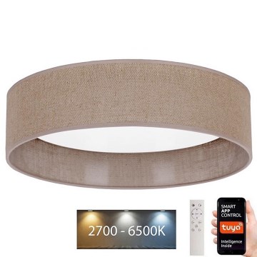 Brilagi - Стельовий LED світильник з регулюванням яскравості VELVET SMART LED/24W/230V ⌀ 45 см 2700-6500K Wi-Fi Tuya коричневий + дистанційне керування
