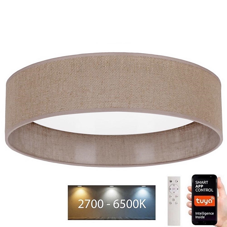 Brilagi - Стельовий LED світильник з регулюванням яскравості VELVET SMART LED/24W/230V ⌀ 45 см 2700-6500K Wi-Fi Tuya коричневий + дистанційне керування