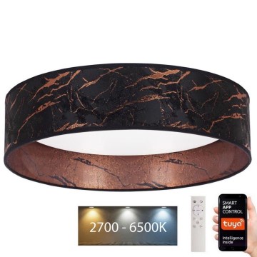 Brilagi - Стельовий LED світильник з регулюванням яскравості VELVET SMART LED/36W/230V ⌀ 55 см 2700-6500K Wi-Fi Tuya чорний/мідний + дистанційне керування
