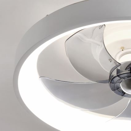 Brilagi - LED стельовий вентилятор з регульованою яскравістю LED/34W/230V діаметр 50 см білий + пульт дистанційного керування