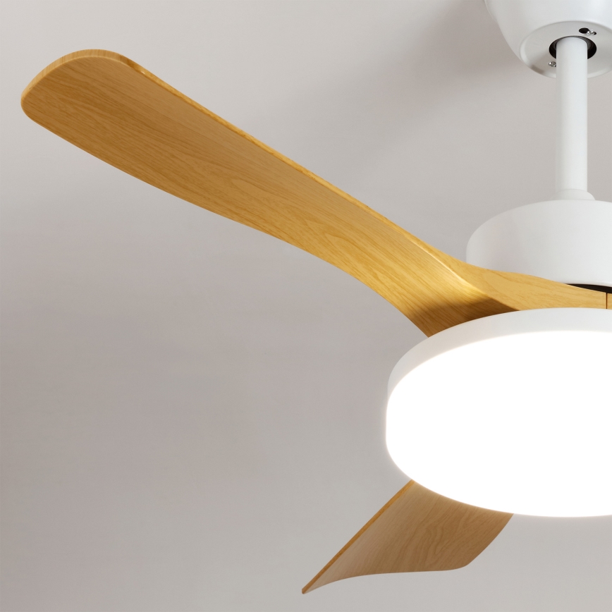 Brilagi - LED стельовий вентилятор з регулюванням яскравості LED/34W/230V 3000-6500K діаметр 106 см білий/коричневий + пульт дистанційного керування