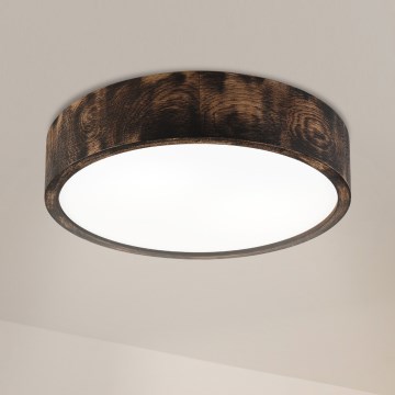 Brilagi - Стельовий LED‑світильник CARVALHO SMOKEY, 36W/230V, дуб, діаметр 37,5 см