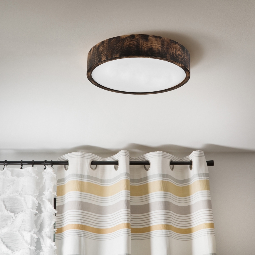 Brilagi - Стельовий LED‑світильник CARVALHO SMOKEY, 36W/230V, дуб, діаметр 37,5 см