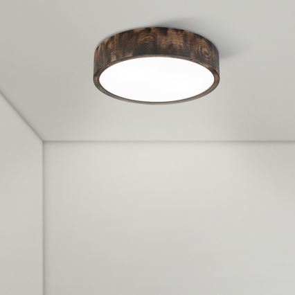 Brilagi - Стельовий LED‑світильник CARVALHO SMOKEY, 36W/230V, дуб, діаметр 37,5 см