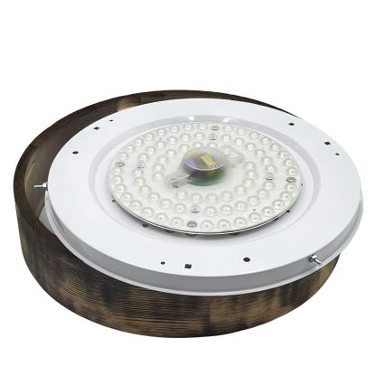 Brilagi - Стельовий LED‑світильник CARVALHO SMOKEY, 36W/230V, дуб, діаметр 37,5 см