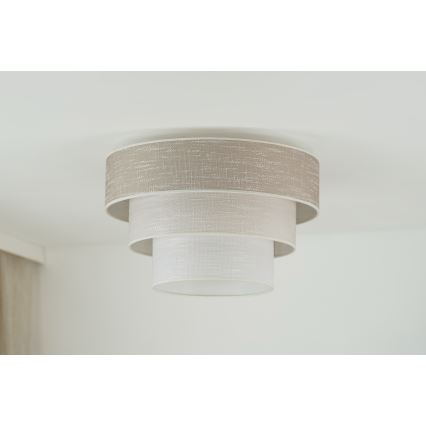 Brilagi - Стельовий світильник ALASKA LUNETA 1xE27/15W/230V діаметр 45 см сірий/кремовий